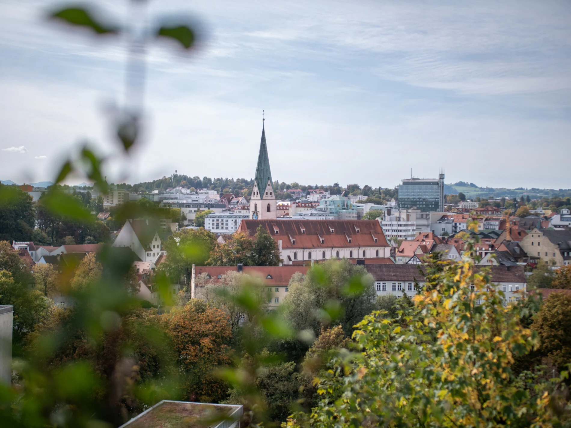 Blick auf Kempten im Allgäu